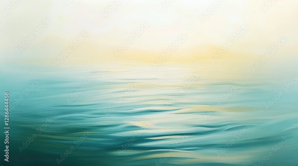 Calm ocean water surface at sunrise, soft waves reflecting light, tranquil seascape, peaceful horizon, serene coastal landscape for relaxation and meditation. Calm ocean water surface at sunrise, soft waves reflecting light, tranquil seascape, peaceful horizon, serene coastal landscape for relaxation and meditation.