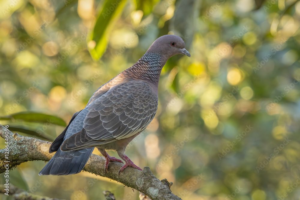 Picazuro pigeon perched on a branch Picazuro pigeon perched on a branch