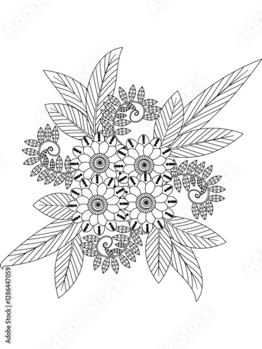 Flowers Coloring Pages For Adultes