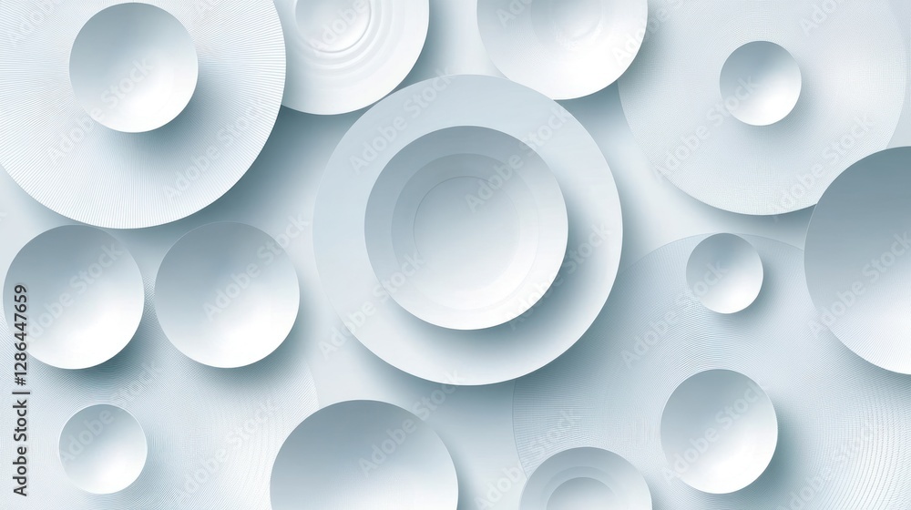 Abstract White Circles Overlapping Pattern Soft Background Design Abstract White Circles Overlapping Pattern Soft Background Design
