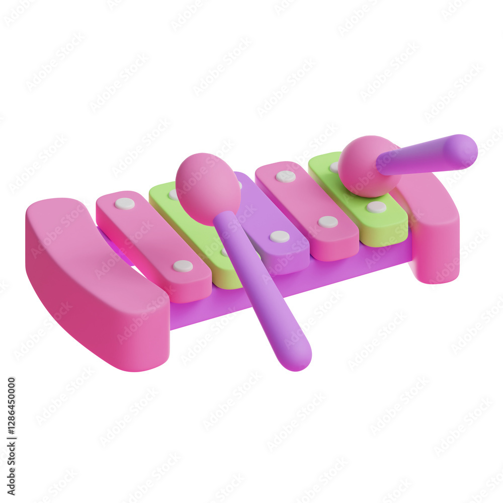 Fototapeta premium 3d xylophone childrens toy icon