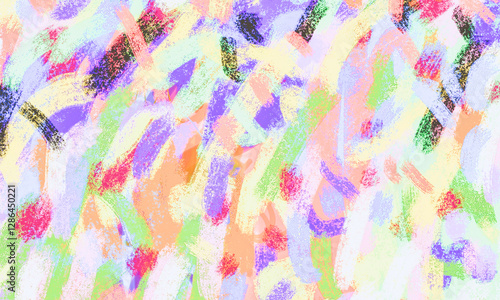 multi-colored smears create an interesting background