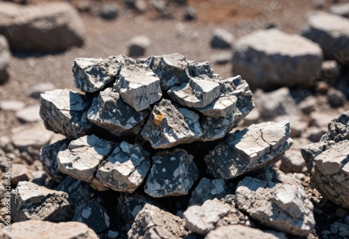 Rare geological sample revealing vibrant mineral composition of lithium and strategic rare earth metal deposits