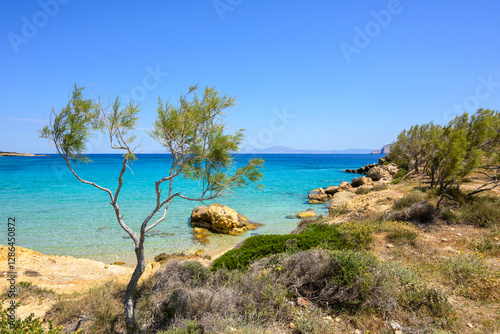 Obraz na płótnie The coast of Ano Koufonisi island. Koufonisia, Small Cyclades, Greece w salonie