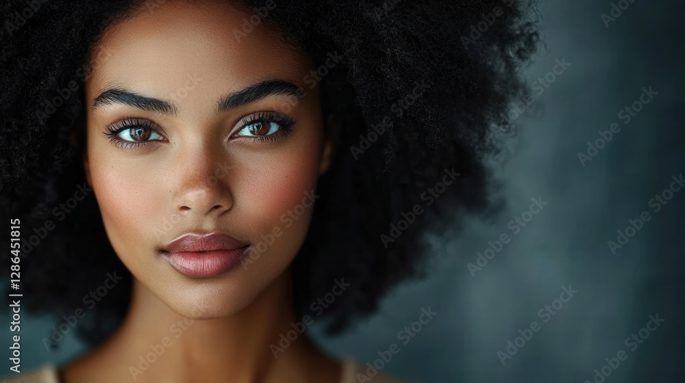 Confident Woman Posing for Professional Studio Portrait Confident Woman Posing for Professional Studio Portrait