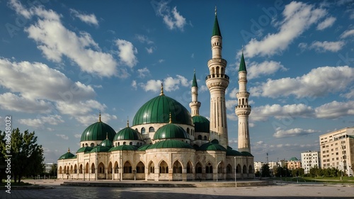 Grozny, Russia. Heart of Chechnya im. Akhmat-Khadji Kadyrov. Mosque
