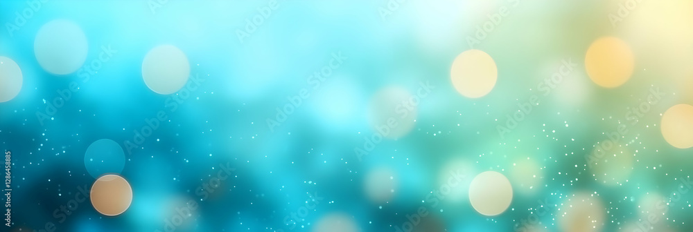 Obraz premium Abstract Teal Bokeh Background