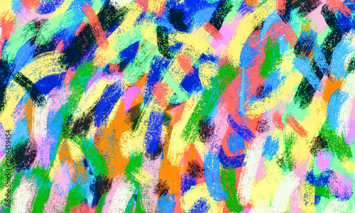 multi-colored smears create an interesting background