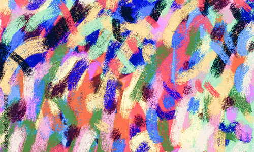 multi-colored smears create an interesting background