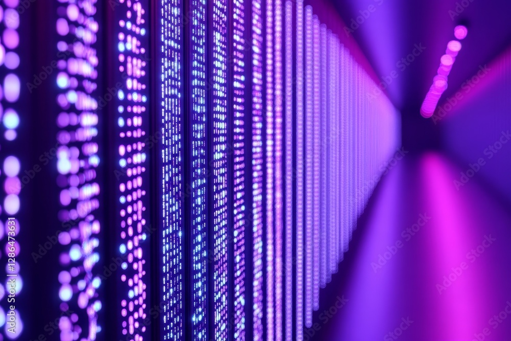 Colorful Abstract Light Display in Modern Digital Environment