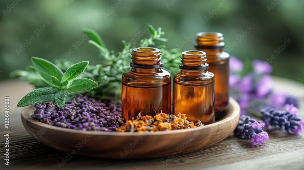 A serene alternative medicine clinic with herbal treatments, essential oils, and acupuncture therapy A serene alternative medicine clinic with herbal treatments, essential oils, and acupuncture therapy