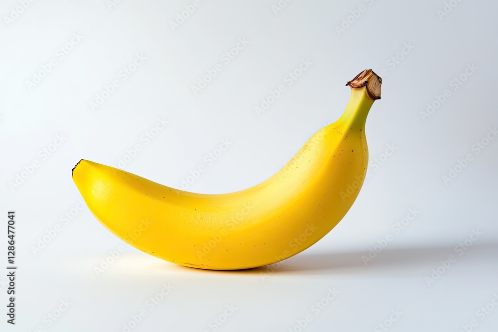 Single ripe banana on white background (4) Single ripe banana on white background (4)
