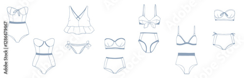 Collection de maillots de bain et lingerie féminine
