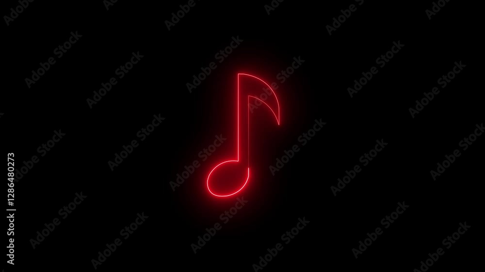 Neon musical note icons. Abstract neon glowing single musical note icon animation. Neon music icon animation video. Neon musical note icons. Abstract neon glowing single musical note icon animation. Neon music icon animation video.