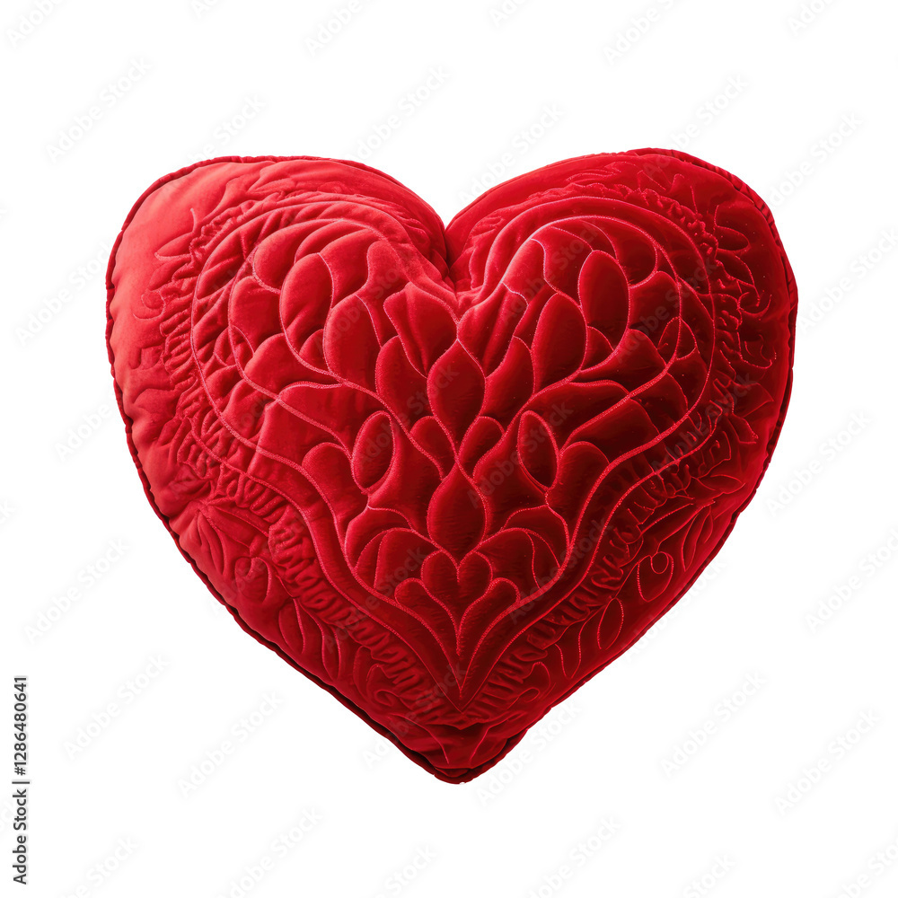 valentines Day heart pillow on transparent background valentines Day heart pillow on transparent background