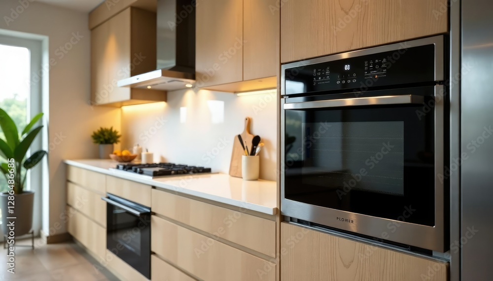 Built-in appliance units with microwave and oven, elegant, integration, appliance