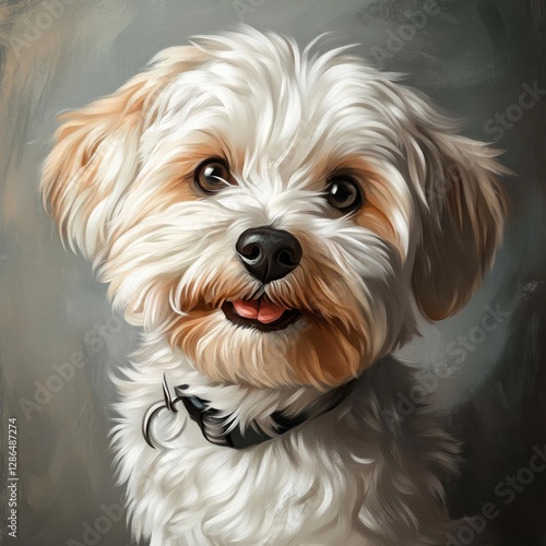 Obraz na płótnie dog portrait realistic on nature
w salonie