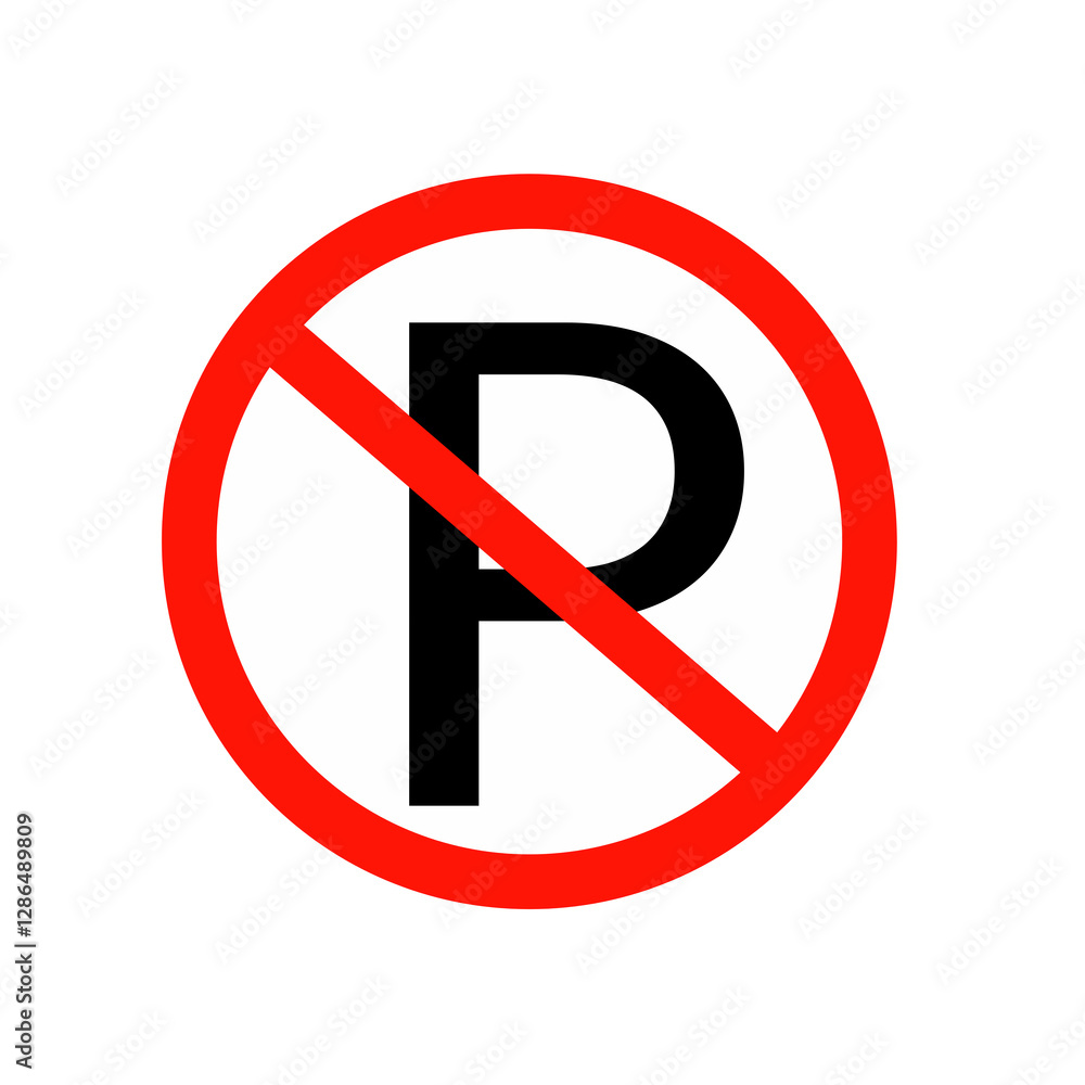 No parking symbol No parking symbol