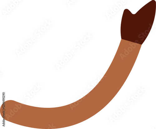 Single Christmas reindeer hoof vector illustration