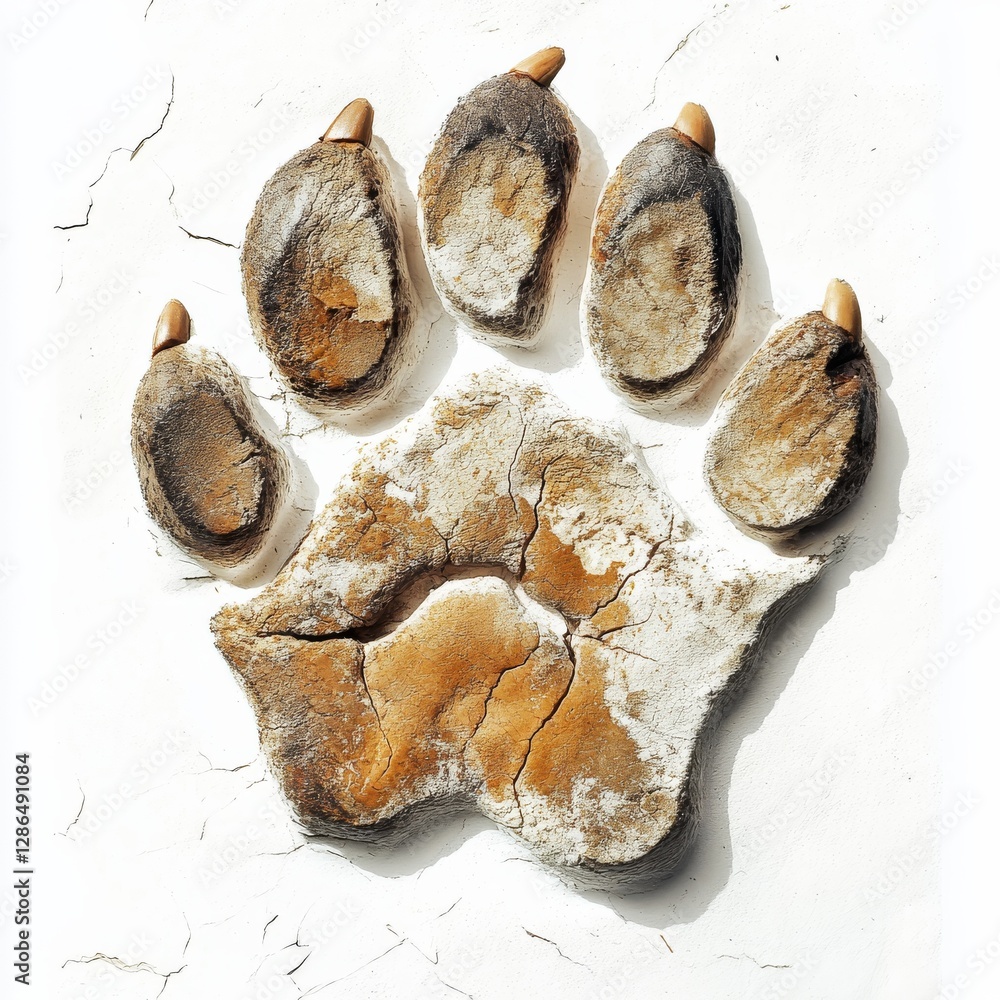 paw print, white background