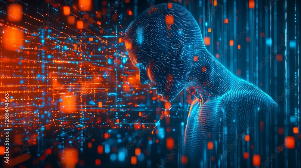 The AI consciousness flickers violently pieces of its holographic body breaking off into digital dust It reaches out trying to hold itself together