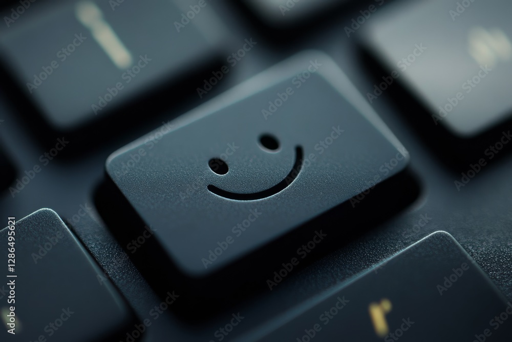 Happy button on a keyboard
