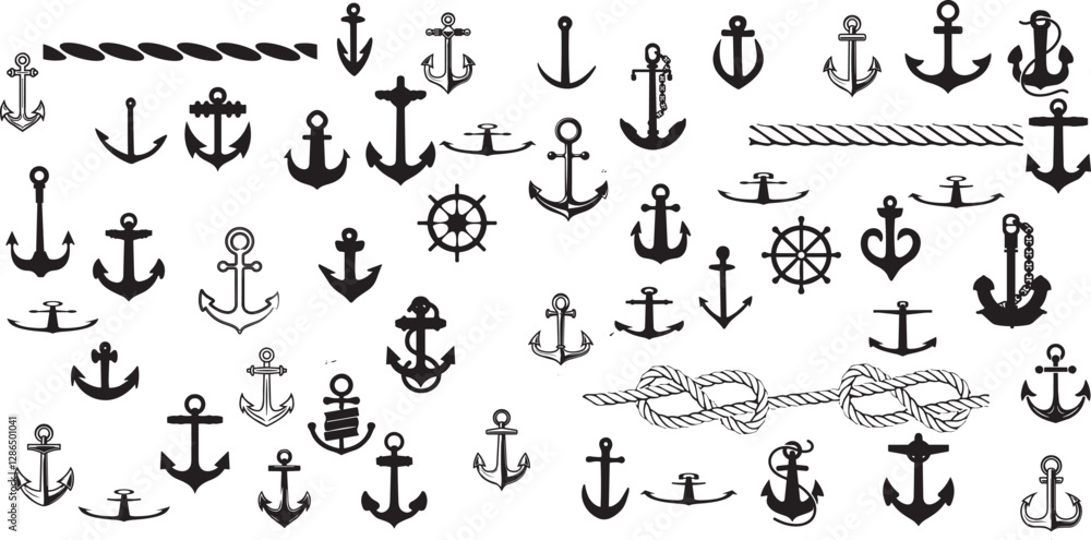 Anchor icon vector set. seafaring illustration sign collection Anchor icon vector set. seafaring illustration sign collection