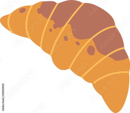 Croissant sweet dessert vector illustration