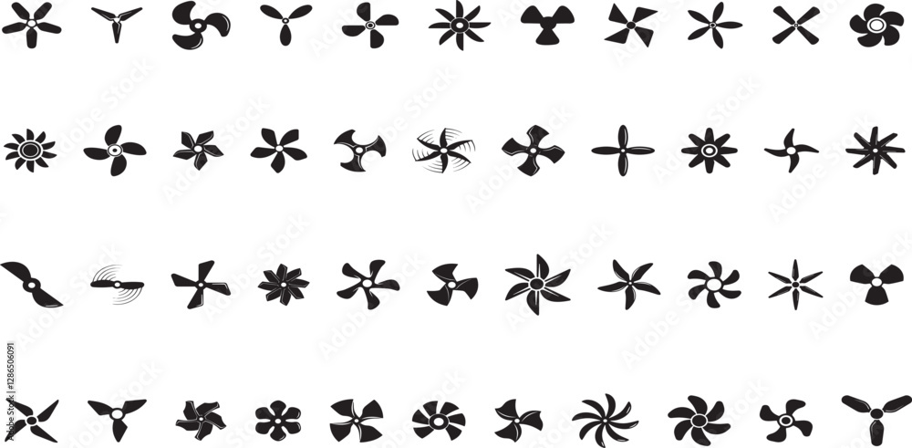 Propeller icon vector set. Screw illustration sign collection. Propeller icon vector set. Screw illustration sign collection.