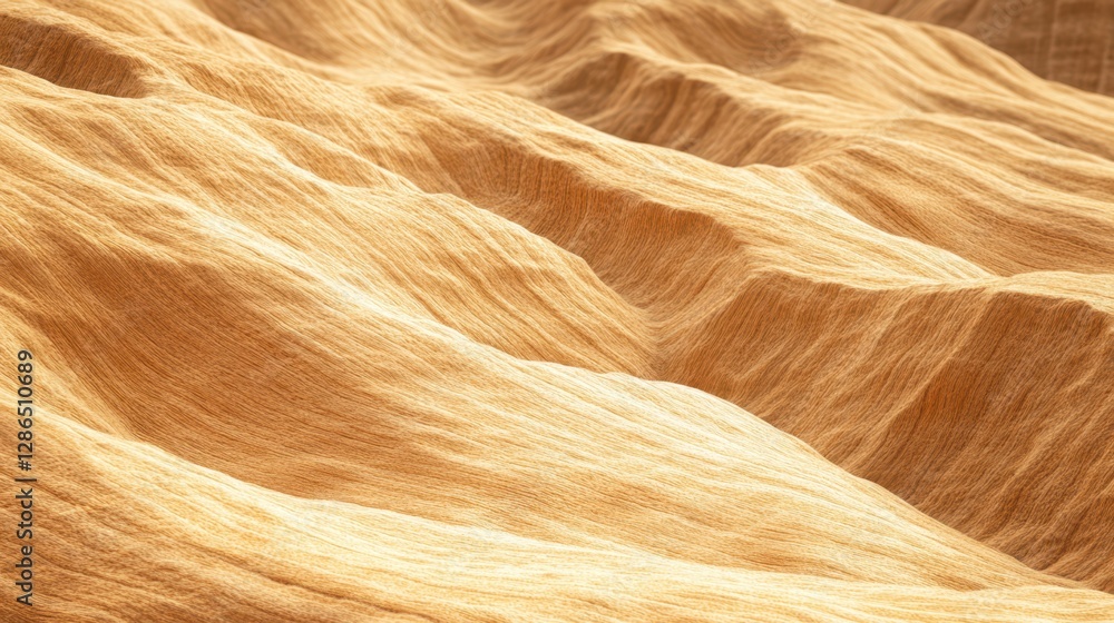 Fototapeta premium Aerial view showcasing a vast desert landscape featuring gentle hills and a solitary bird soaring in the clear sky.