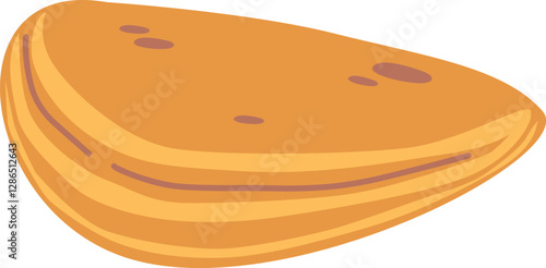 Freshly baked bread puff vector illustration