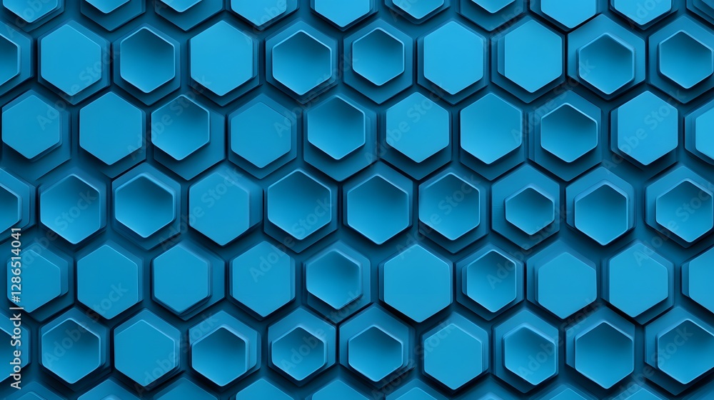 Naklejka premium Futuristic Digital 3D Geometric Transparent Blue Cube Pattern Backdrop