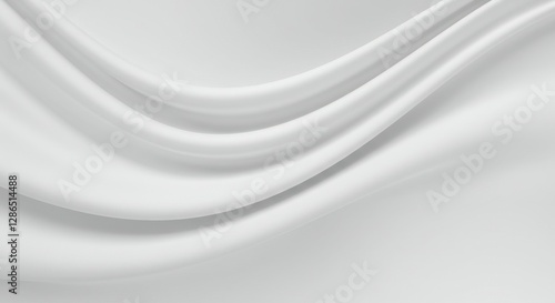 Wallpaper Mural Smooth white fabric, flowing textile, gentle folds, soft waves, minimalist background, clean aesthetic, silky texture, abstract drapery, monochromatic, light and shadow play, elegant simplicity, subtl Torontodigital.ca