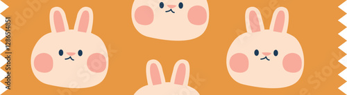 Adhesive tape with bunny muzzle