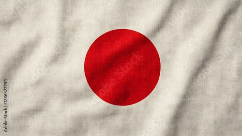 Free Download Japan's National Flag with Silk-like Textured Background - GFXLoad