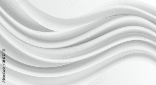 Wallpaper Mural Abstract waves, grayscale texture, smooth curves, flowing lines, minimalist design, soft gradient, undulating pattern, monochromatic, silk-like surface, gentle folds, ethereal atmosphere, light and sh Torontodigital.ca