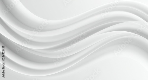 Wallpaper Mural Abstract waves, grayscale texture, smooth curves, flowing lines, minimalist design, soft gradient, undulating pattern, monochromatic, silk-like surface, gentle folds, ethereal atmosphere, light and sh Torontodigital.ca