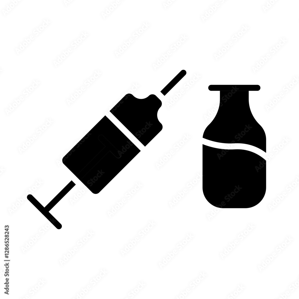 Fototapeta premium Vaccine Icon Design
