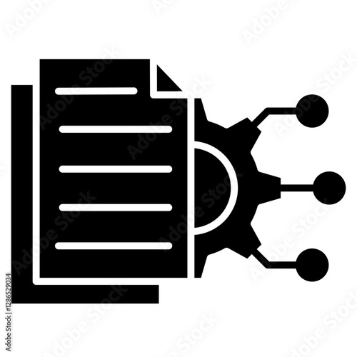 Data Extraction Glyph Icon