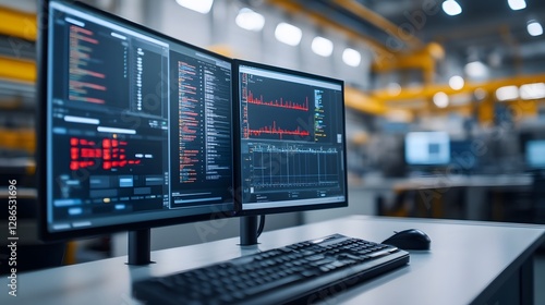 Wallpaper Mural Smart Factory Software Monitoring Automated Manufacturing Process Torontodigital.ca