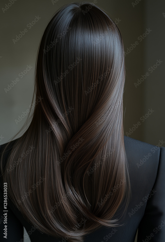 Naklejka premium woman with long hair