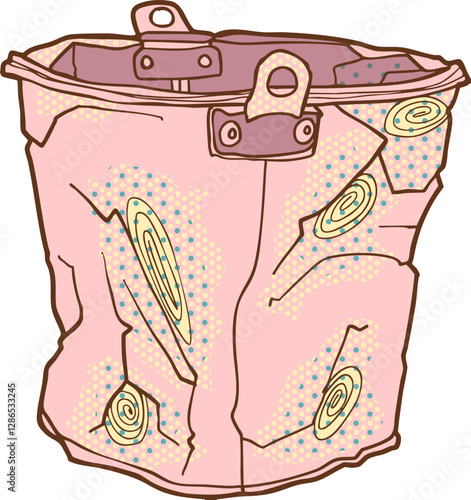 Sot en fer rouillé et cabossé