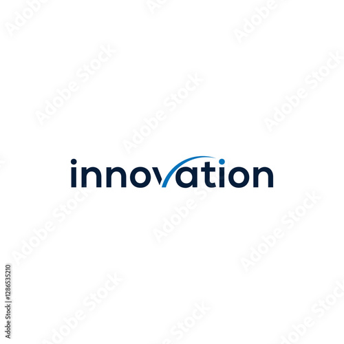letter innovation wordmark, typography logo design