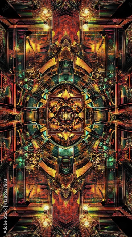 Fototapeta premium resolution symmetrical illusion design the design features