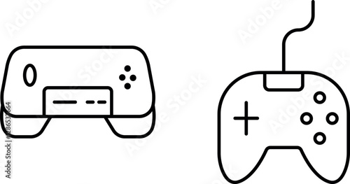 Gaming Console Icon Set – Video Game and Entertainment Symbols in EPS