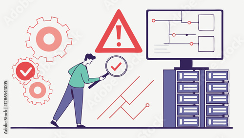 System Engineer Diagnosing Network Issues – Error Detection and Troubleshooting