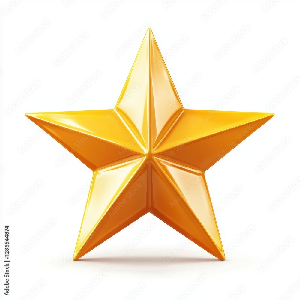 Obraz premium Star with five points isolated on white background