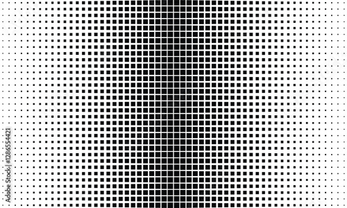 Abstract Black and White Gradient Grid Pattern with Optical Fade Effect Creating a Modern and Dynamic Visual Design