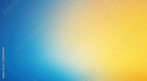 Blue and yellow gradient background with smooth transition, creating minimalist and calming effect. blend of colors evokes sense of tranquility and warmth