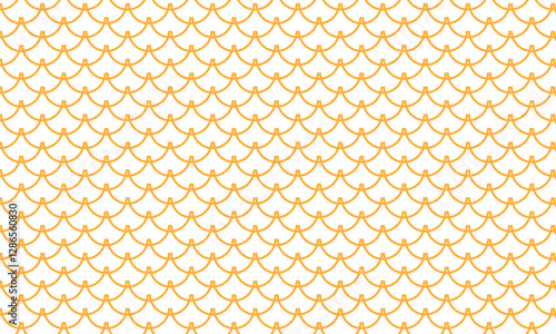 Seamless Orange and White Fish Scale Pattern – Elegant Repetitive Geometric Design for Textiles, Wallpapers, and Digital Art